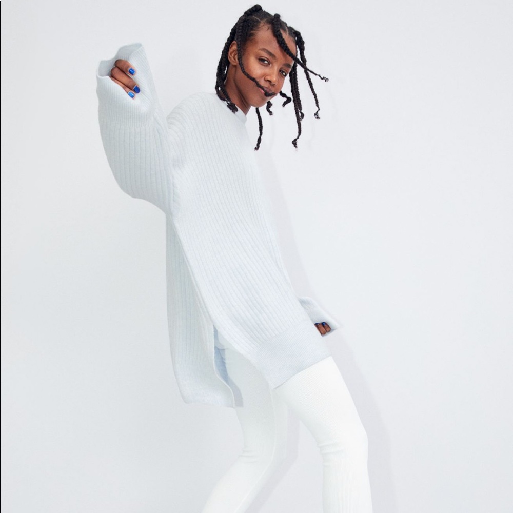 Rib knit sweater